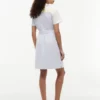 Vestido camisa Oxford com riscas múltiplas Vestido camisa Oxford com riscas múltiplas
