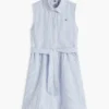 Vestido-camisa sem mangas com cinto para criança Vestido-camisa sem mangas com cinto para criança