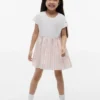 Vestido combinado de xadrez para meninas