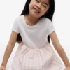 Vestido combinado de xadrez para meninas