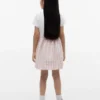 Vestido combinado de xadrez para meninas