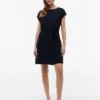 Vestido de Algodão Elástico com Cinto Vestido de Algodão Elástico com Cinto