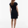 Vestido de Algodão Elástico com Cinto Vestido de Algodão Elástico com Cinto