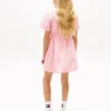 Vestido de camisa de popeline às riscas para criança Vestido de camisa de popeline às riscas para criança