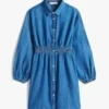 Vestido de camisa em chambray para criança