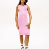 Vestido de croché sem mangas para meninas