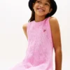 Vestido de croché sem mangas para meninas