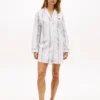 Vestido de dormir em popeline às riscas