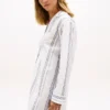 Vestido de dormir em popeline às riscas