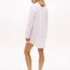 Vestido de dormir em popeline às riscas