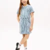 Vestido de ganga às riscas para criança