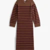 Vestido de malha em lã e caxemira às riscas Vestido de malha em lã e caxemira às riscas