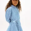 Vestido de popeline com riscas e camadas para criança