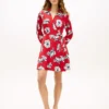 Vestido envolvente em crepe com estampado floral Vestido envolvente em crepe com estampado floral