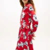 Vestido envolvente em crepe com estampado floral Vestido envolvente em crepe com estampado floral