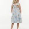Vestido infantil com folhos e estampado floral Vestido infantil com folhos e estampado floral