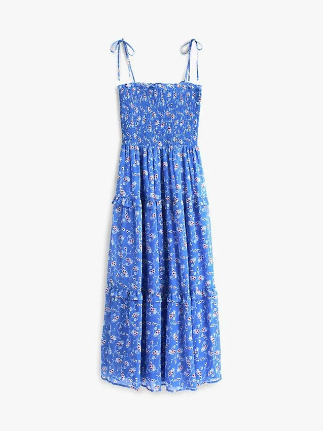 Vestido maxi de chiffon em camadas da Tommy Jeans Vestido maxi de chiffon em camadas da Tommy Jeans