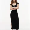 Vestido maxi Tommy Jeans em malha canelada Vestido maxi Tommy Jeans em malha canelada