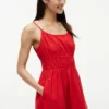 Vestido Midi em Popeline com Franzido Vestido Midi em Popeline com Franzido