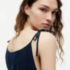 Vestido Midi em Seersucker com Camadas Vestido Midi em Seersucker com Camadas
