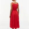 Vestido Midi em Seersucker com Camadas Vestido Midi em Seersucker com Camadas