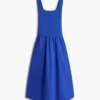 Vestido Midi sem Mangas em Mista Vestido Midi sem Mangas em Mista