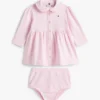 Vestido polo de manga comprida elástico para bebés