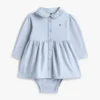 Vestido polo de manga comprida elástico para bebés