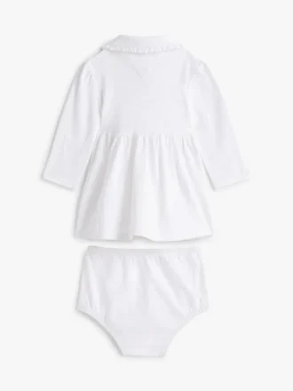 Vestido polo de manga comprida elástico para bebés