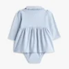 Vestido polo de manga comprida elástico para bebés