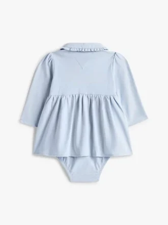 Vestido polo de manga comprida elástico para bebés