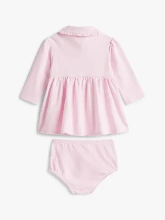 Vestido polo de manga comprida elástico para bebés