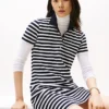Vestido Polo de Risca com Corte Justo Vestido Polo de Risca com Corte Justo