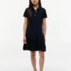 Vestido polo elástico plissado para criança Vestido polo elástico plissado para criança