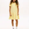 Vestido polo elástico plissado para criança Vestido polo elástico plissado para criança