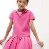 Vestido polo elástico plissado para criança Vestido polo elástico plissado para criança