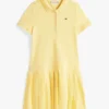 Vestido polo elástico plissado para criança Vestido polo elástico plissado para criança