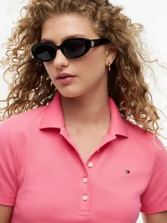 Vestido Polo em Algodão Elástico de Corte Clássico