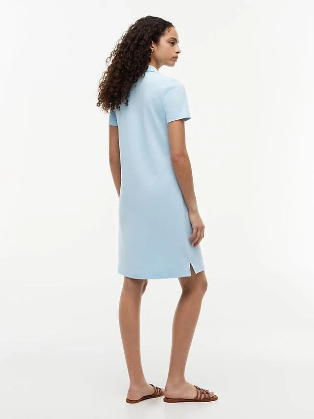 Vestido Polo em Algodão Elástico de Corte Clássico Vestido Polo em Algodão Elástico de Corte Clássico