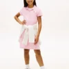 Vestido polo infantil com estampado floral