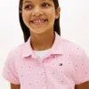 Vestido polo infantil com estampado floral