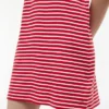 Vestido polo interlock às riscas com botões dourados Vestido polo interlock às riscas com botões dourados