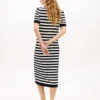 Vestido Polo Ligeiro às Riscas Vestido Polo Ligeiro às Riscas