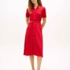 Vestido polo midi com cinto e detalhes em contraste Vestido polo midi com cinto e detalhes em contraste