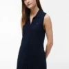 Vestido polo midi sem mangas em piqué Vestido polo midi sem mangas em piqué