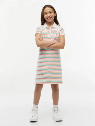 Vestido Polo Multistripe para Crianças
