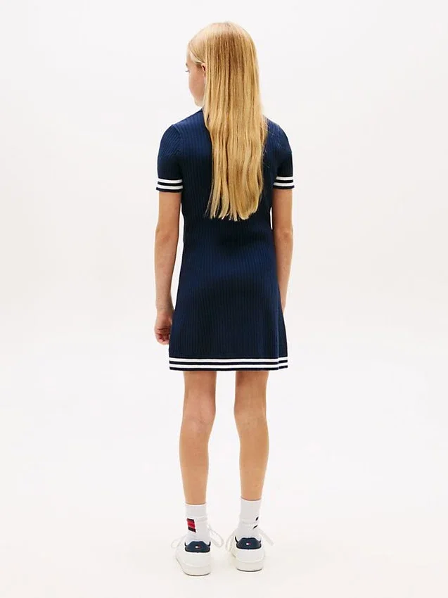 Vestido polo às riscas para criança Vestido polo às riscas para criança
