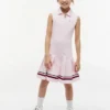 Vestido polo sem mangas plissado para criança