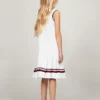 Vestido polo sem mangas plissado para criança