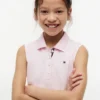 Vestido polo sem mangas plissado para criança
